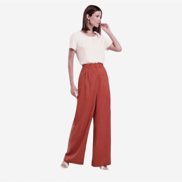 ZARA Lyocell Super Soft Wide-Leg Pleated Trouser Pants- Size S/ Mex 26 - Picture 4 of 15